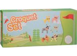 Set Da Gioco Croquet Con Animali Della Fattoria In Legno Per Bambini