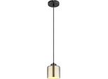 Lampada A Sospensione, Nero-Cromo, Vetro, Cromato, H 120 Cm