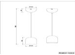 Lampada A Sospensione, Bianca, Regolabile In Altezza, H 150 Cm