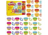 Play-Doh Fantastic Party Pack, 24 Barattoli Di Argilla Da Modellare Da 56 Grammi Ciascuno In 4 Colori, Più 24 Tagliabiscotti Coordinati, Ideali Da Portare Con Sé O Da Condividere Per Bambini Dai 3 Anni In Su, Per I Lavoretti Di Halloween
