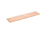 Syfax™ Piano Tavolo Marrone Chiaro 160X40X(2-4) Cm Rovere Non Trattato