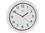 Tfa-Dostmann Orologio Analogico Da Parete Per Esterni, Da Parete, Al Quarzo, Rotondo, Bianco, Plastica, Batteria Ricaricabile