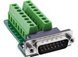 Inline® Morsettiera D-Sub 15, Spina, 2 File, Terminale A Vite