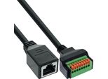 Inline® Presa RJ45 A Terminale Push-In, 8 Pin, Cat.5E, Cavo Da 15Cm