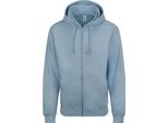 Awdis - Felpa Con Cappuccio E Zip Integrale Da Uomo PC5104 (L) (Azzurro)