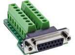 Inline® Morsettiera D-Sub 15, Presa, 2 File, Terminale A Vite