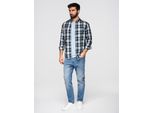 Jeans Carrot Da Uomo Con Dettagli Consumati - Azzurro Xxl