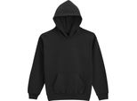 Gildan - Felpa Con Cappuccio "Softstyle"" Per Bambini, Peso Medio, Pile BC7167 (128) (Nero)"