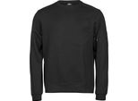 Tee Jays - Felpa Da Uomo, Girocollo, Atletica BC7157 (Xxl) (Nero)