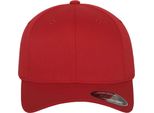 Flexfit - Cappellino Da Baseball Per Uomo/Donna Unisex, Lana Pettinata BC7201 (S-M) (Rosso)