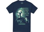 Star Wars: The Mandalorian - Maglietta "Bring You In Cold Quote"" Per Uomo/Donna Unisex TV30015 (L) (Blu Navy)"