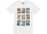 Star Wars: The Mandalorian - Maglietta Unisex Da Uomo/Donna, Effetto Used TV30129 (S) (Bianco)