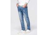 Jeans Da Uomo Regular Fit Con Effetti Consumati - Azzurro V1 OM-PADP-0254 Xl