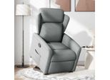Syfax™ Poltrona Alzapersona Reclinabile Grigio Chiaro In Tessuto