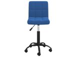 Syfax™ Sedia Da Pranzo Girevole Blu In Velluto