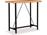 Syfax™ Set Da Bar 5 Pz In Legno Massello Di Acacia E Vera Pelle
