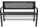 Syfax™ Panchina Da Giardino 118 Cm In Acciaio Nera