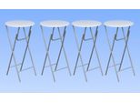 Syfax™ Tavoli Da Bar Set 4 Pz Con Ripiano In Mdf Bianco