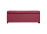 Syfax™ Panca Con Vano Portaoggetti 116 Cm Rosso Vino In Pelle Finta