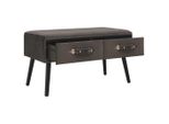 Syfax™ Tavolino Da Salotto Grigio 80X40X46 Cm In Velluto