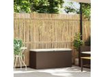 Syfax™ Panca Da Giardino Con Cuscino Marrone 110X40X44Cm In Polyrattan