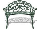 Syfax™ Panchina Da Giardino 100 Cm In Alluminio Pressofuso Verde