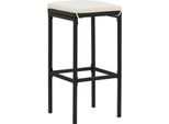 Syfax™ Sgabelli Da Bar Con Cuscini 6 Pz Neri In Polyrattan