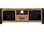 Syfax™ Mobile Porta Tv 100X30X35 Cm In Legno Massello Di Mango Grezzo