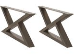 Syfax™ Gambe Per Tavolino Da Caffè 2 Pz In Acciaio Naturale 70X(30-31,3) Cm