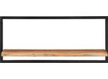 Syfax™ Mensole Parete 2Pz 80X25X35 Cm Legno Massello Acacia E Acciaio