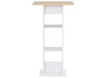Syfax™ Tavolo Da Bar Bianco E Rovere Sonoma 60X60X110 Cm