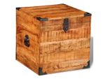 Syfax™ Cassapanca Di Stoccaggio A Cubo In Legno Ruvido Di Mango
