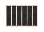 Syfax™ Divisorio A 6 Pannelli Nero 240X170X4 Cm In Tessuto