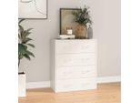 Maison Exclusive - Comò Con 4 Cassetti 60X30,5X71 Cm Bianco Lucido