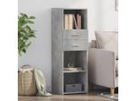 Maison Exclusive - Credenza Alta Grigio Cemento 40X42,5X124 Cm Materiale Ligneo