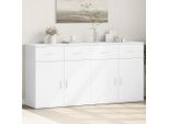 Maison Exclusive - Credenze 2 Pz Bianche 79X38X80 Cm In Legno Multistrato