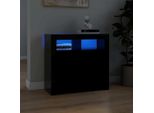 Maison Exclusive - Credenza Con Luci Led Nero 80X35X75 Cm