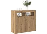 Syfax™ Credenza Con Luci Led Artigianale 80X35X75 Cm In Truciolato