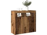Maison Exclusive - Credenza Con Luci Led Effetto Legno Antico 80X35X75 Cm