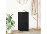 Maison Exclusive - Credenza Effetto Rovere Nero 29,5X34X76 Cm Materiale Ligneo