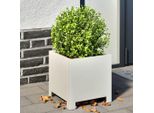 Maison Exclusive - Vaso Da Fiori Bianco 30X30X30 In Acciaio