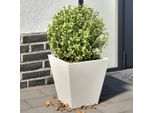 Maison Exclusive - Fioriere 2 Pezzi Bianco 30X30X30 Acciaio