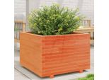 Maison Exclusive - Vaso Da Fiori Marrone Cera 70X70X49,5 Cm Legno Massello Di Pino