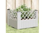 Maison Exclusive - Fioriera Con Picchetti Bianchi 43,5X43,5X43,5 Cm Pp