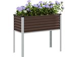 Maison Exclusive - Vaso Da Giardino Marrone 100 X 45 X 90 Cm Acciaio