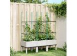 Maison Exclusive - Fioriera Con Griglia Rampicante Bianca 120X40X142,5 Cm Pp