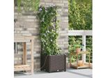 Maison Exclusive - Vaso Da Giardino Marrone 40 X 40 X 142 Cm In Acciaio