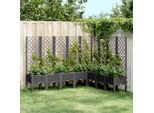 Maison Exclusive - Fioriera Con Griglia Rampicante Nera 200X160X142 Cm Pp