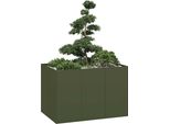 Maison Exclusive - Fioriera Verde Oliva 120X80X80 Cm In Acciaio