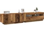 Maison Exclusive - Mobile Porta Tv Con Led Legno Antico 200X35X40 Cm Truciolato